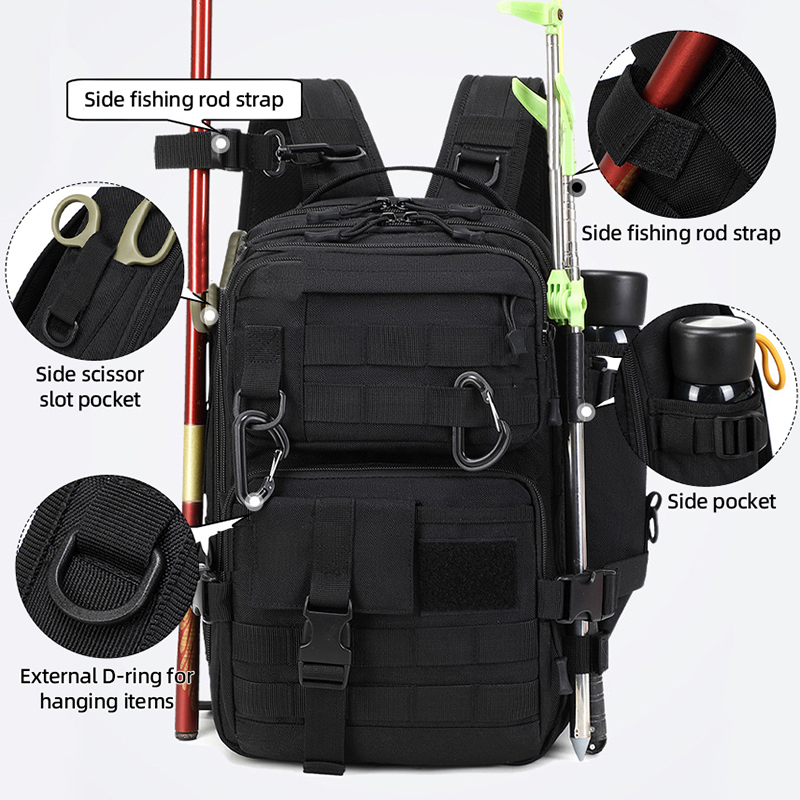 Fishing Equipment And Gear - Zaino Tattico da Campeggio, Grande Borsa