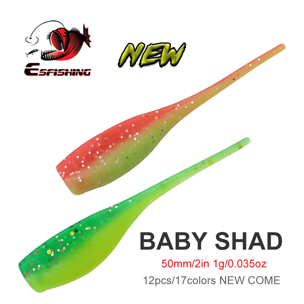 Fishing Equipment Ebay - ESFISHING Baby Shad 50mm Esche Artificiali