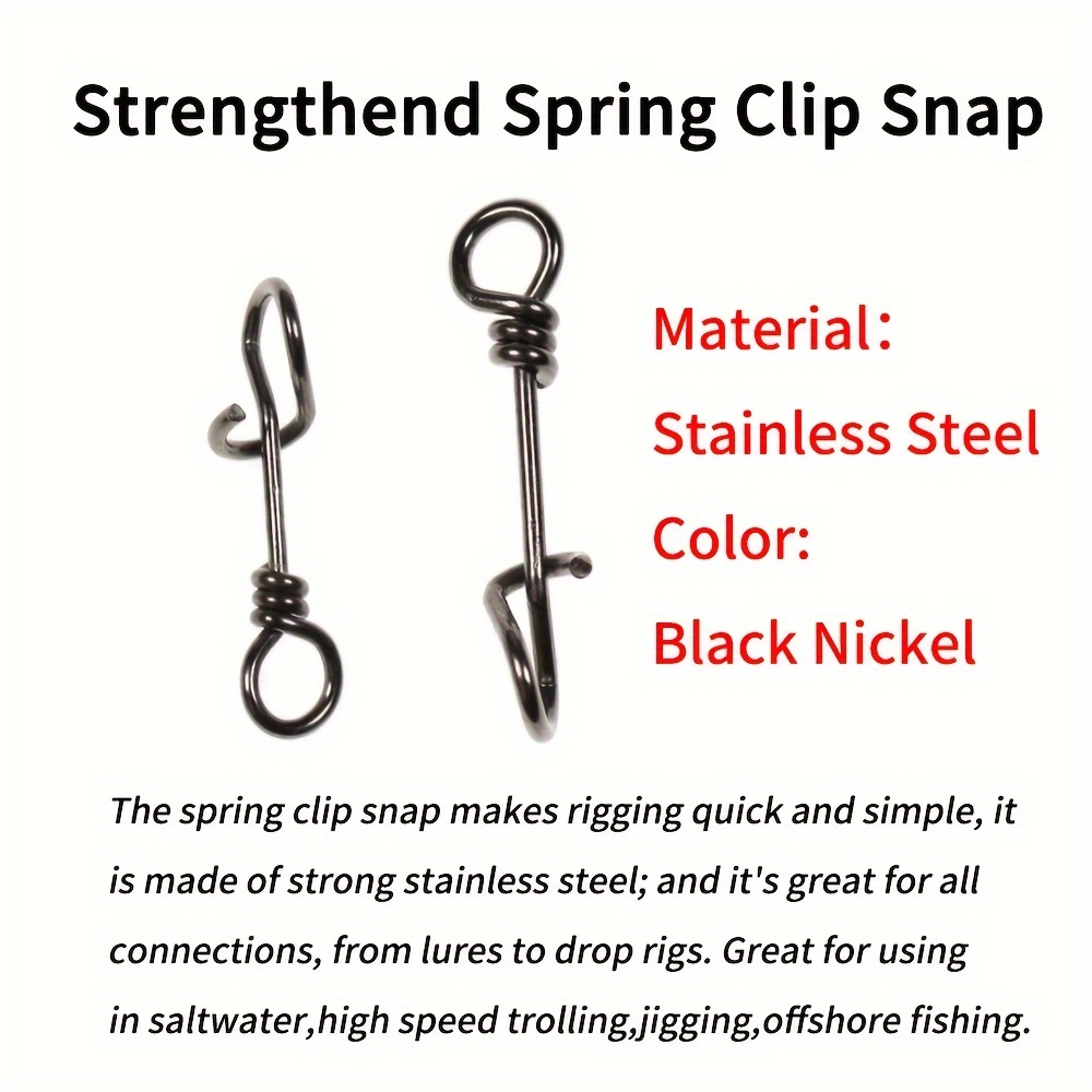 50 Pezzi Clip a Molla in Accia - Fishing Equipment Used recensione e prezzo