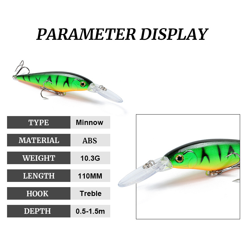 1Pc Minnow Fishing Lure 11cm 1 - Fishing Equipment Japan recensione e prezzo